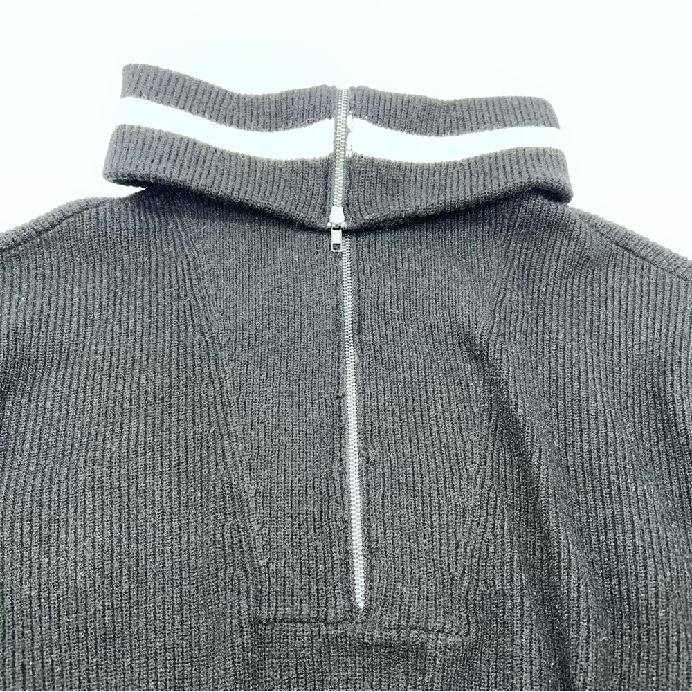 Torrid Black w/White Stripes on the Cowl Neck of the Sweater- Size 1X - Picture 9 of 10